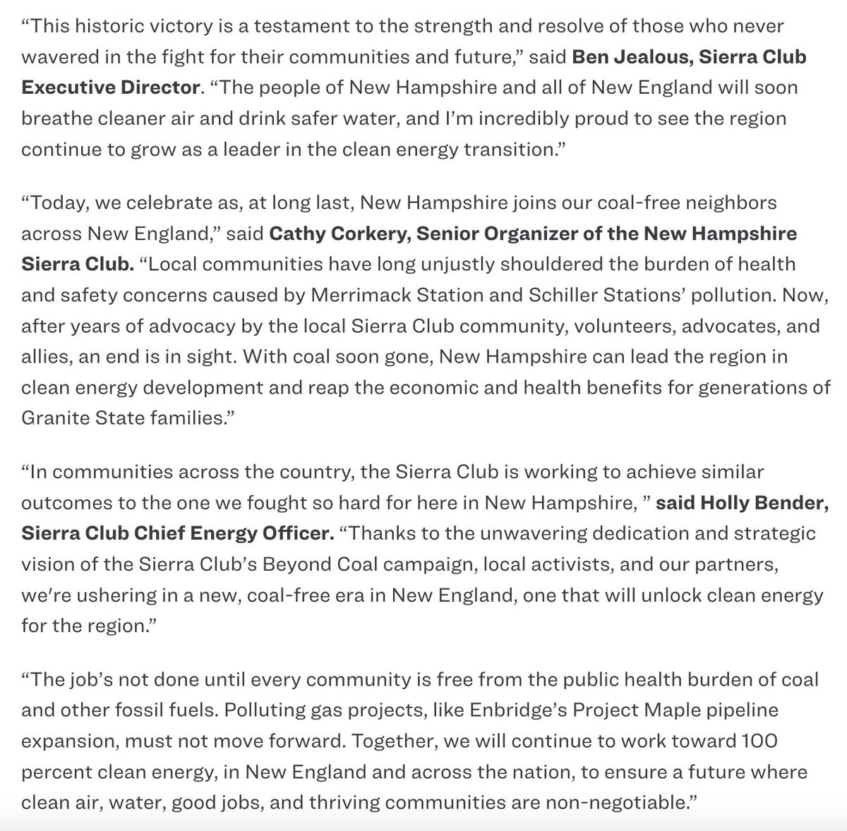 SierraClub's tweet photo. 1/2 JUST NOW: After negotiations w/Sierra Club, @CLF &amp; @EPA, Granite Shore Power's committed to retiring coal-burning units at Merrimack + Schiller Stations (380th &amp; 381st coal plant retirements we've championed alongside community + climate allies) by 2028 &amp; 2025 respectively! https://t.co/wc6zX9gJf1