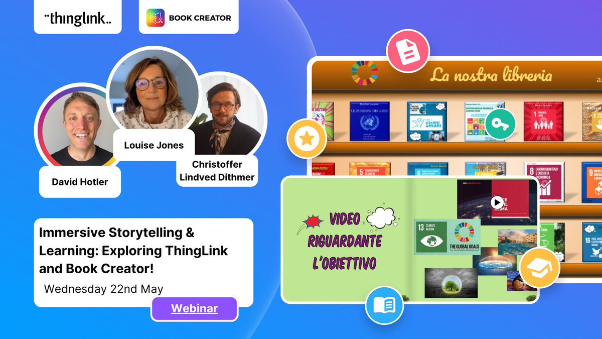 Thanks to @ChrisDithmer we're teaming up with @dhotler for a webinar to explore @ThingLink and @BookCreatorApp Together! All the details and more here! thinglink.com/blog/bookcreat…