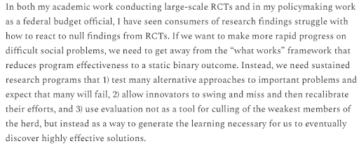 .@jon_rauch counsels: “We need to be humble about the power of social programs to alter behavior. But we should also be humble about the power of hard data to test social programs.” hypertextjournal.substack.com/p/data-in-garb…