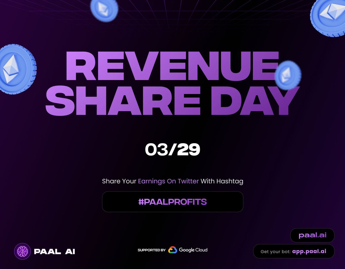 Did you know the $PAAL ecosystem now holds over $5million in assets + $ETH revenue? 

On March 29th, we're distributing a generous portion of rewards to our stakers.

To earn, simply stake your $PAAL tokens at rewards.paal.ai to enjoy 👇

🔹 $PAAL + $ETH rewards
🔹