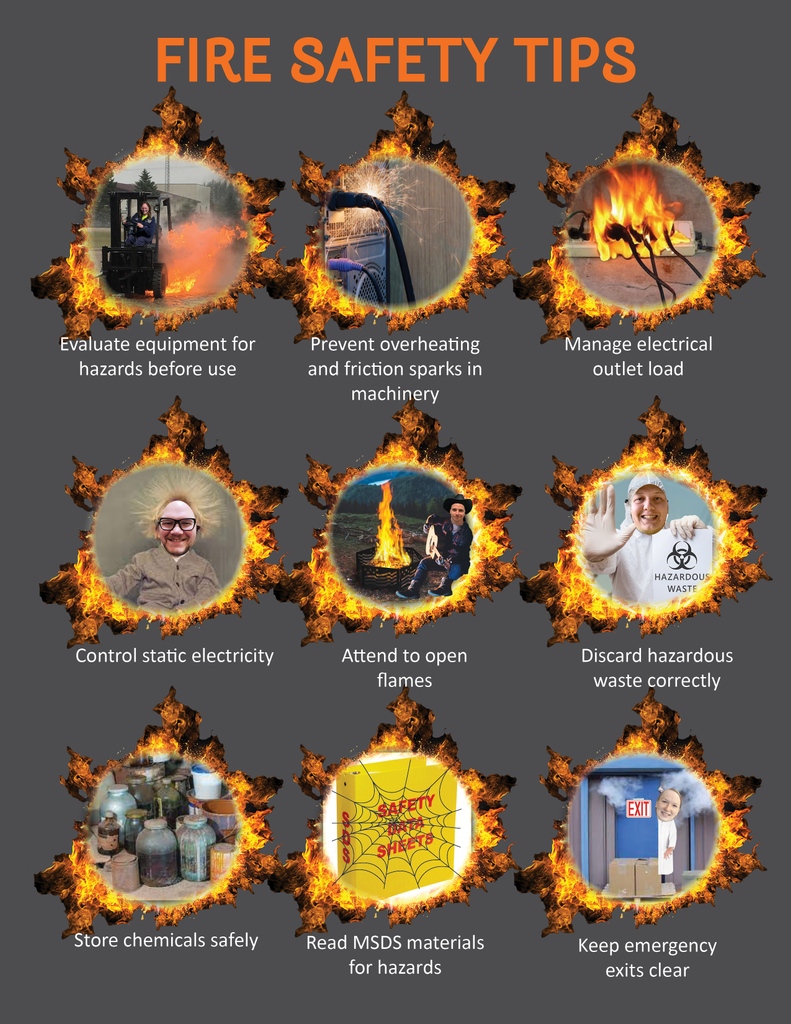 madmetrosewer's tweet photo. Fire safety tips from this month's flyer:
🔥 Evaluate equipment 
🔥 Stop overheating &amp; friction sparks
🔥 Manage electric load
🔥 Control static electricity
🔥 Attend open flames
🔥 Discard waste correctly
🔥 Store chemicals safely
🔥 Read MSDS materials
🔥 Clear emergency exits https://t.co/4fitoakY3V