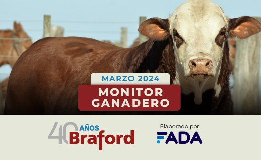 Ya está disponible  el Monitor Ganadero del mes de marzo, con información, datos e indicadores del sector.
Una publicación realizada por <a href="/FundacionFada/">Fundación FADA</a> braford.org.ar/novedades/#mon…