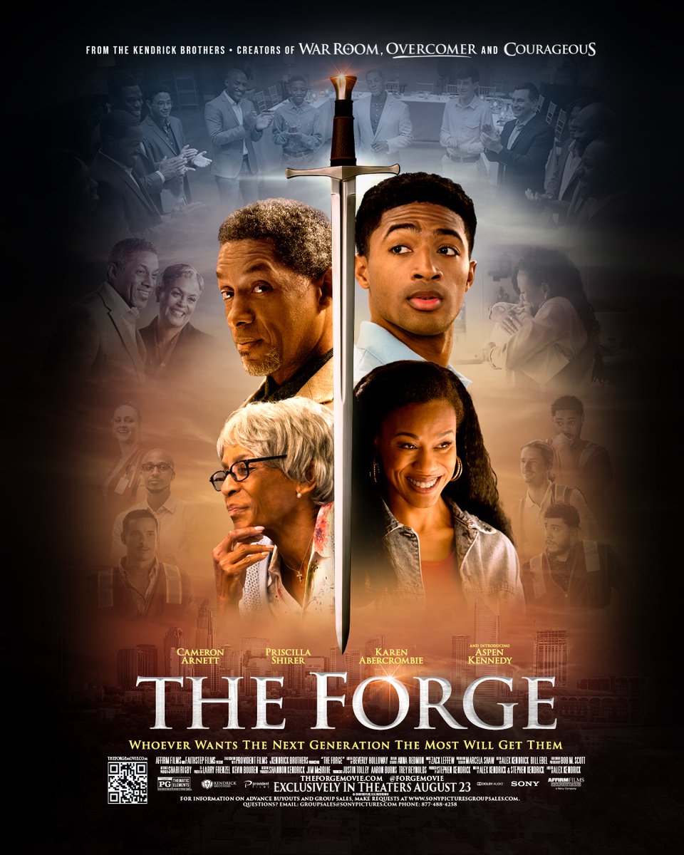 We are very excited to share with you the artwork for the new film from the Kendrick Brothers, THE FORGE. Coming to Theaters Nationwide on August 23!