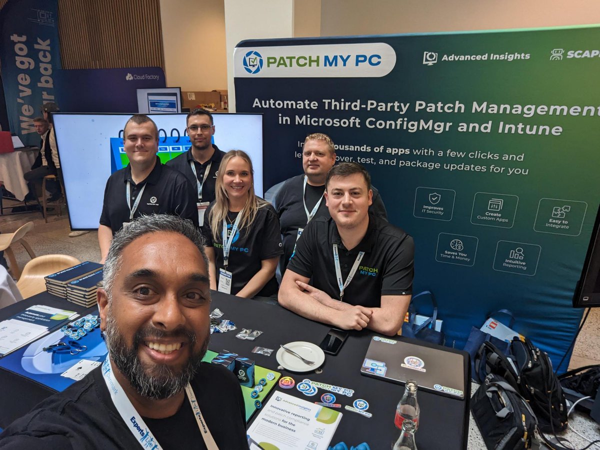 PatchMyPC's tweet photo. We want to thank the organizers of @ExpertsLiveDK for putting on such a great community event! Thank you to everyone who came out to visit our team at the booth and attend our session, and congrats to our session raffle winners! #ExpertsLiveDK #PatchMyPC #ConfigMgr #MSIntune https://t.co/oj0pLS0S2Z