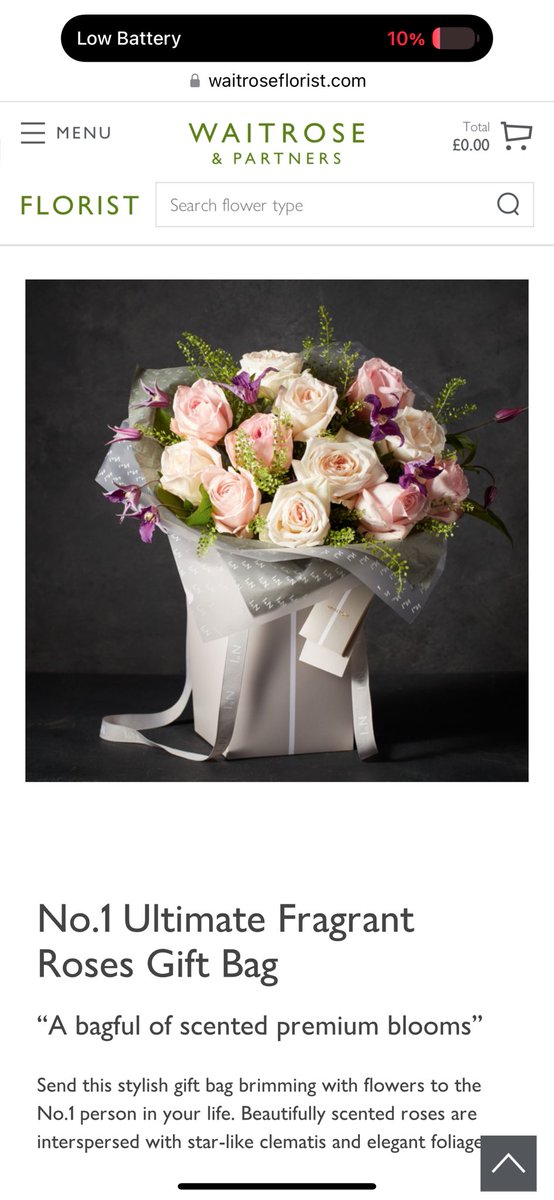 Bag_o_Lo's tweet photo. What my mother received compared to what she should have received for her birthday today via .@Waitrose Flowers are dying, snapped off and the water had been soaked up by the box, because they were tipped upside down.  I’ve emailed today but no response! https://t.co/6D5Yq7Y49a