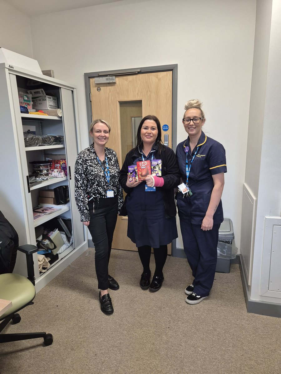 Well done Terri on finding a treat, also collected some for our colleagues who are a little camera shy 😀 #wearewoodview #easteregghunt2024 #buckleyward
