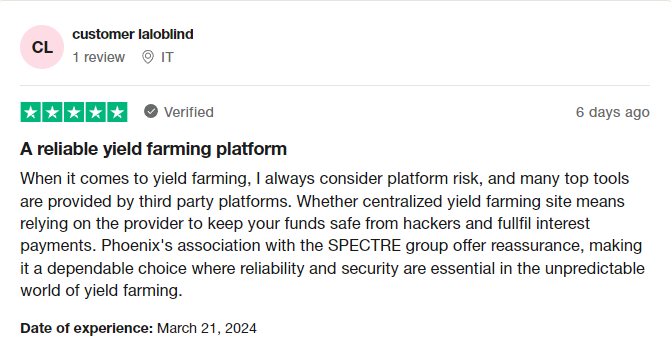 Our Phoenix app is getting good reviews on trust pilot