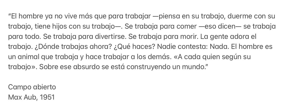 PauMartinez_G's tweet photo. @jl_sastre Esto escribía Max Aub en 1951 en su novela Campo abierto. https://t.co/jWafAeVEUm