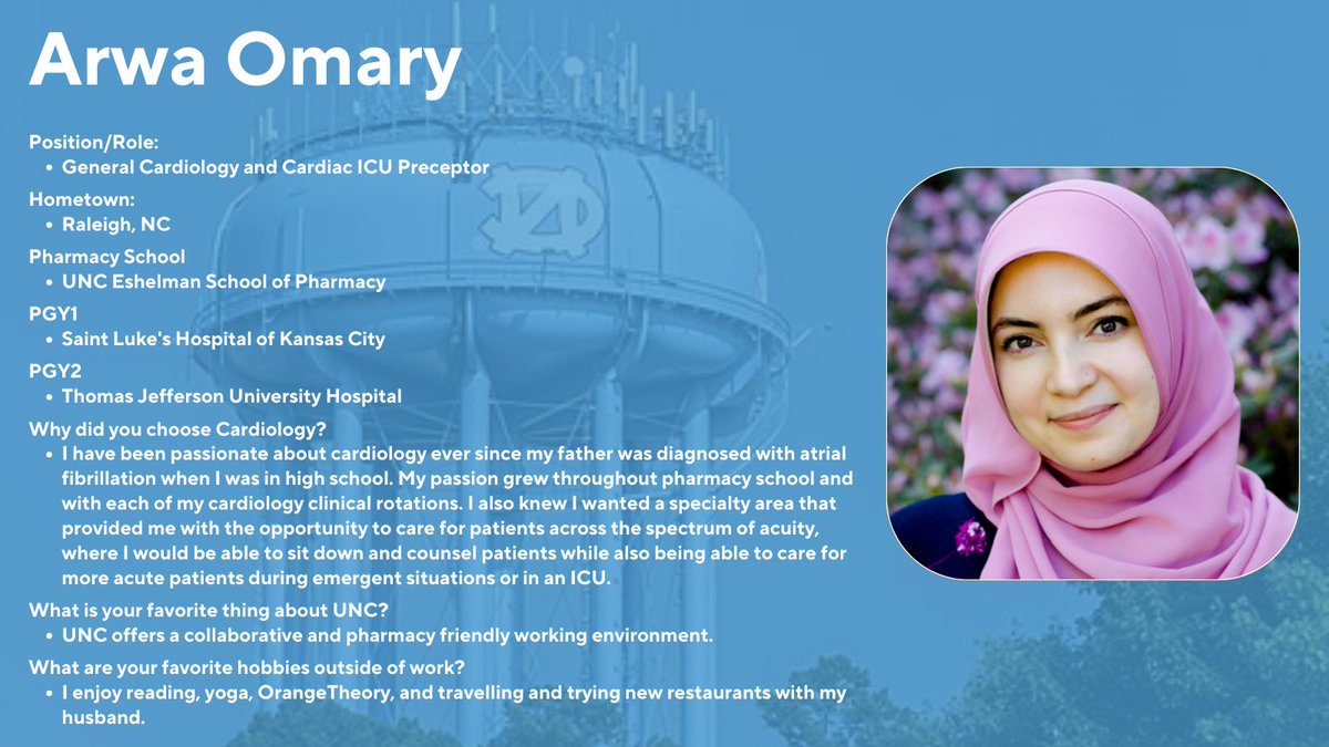 Preceptor spotlight time!!! ✨ ✨ Meet or preceptor Arwa, who covers general cardiology and the CICU!