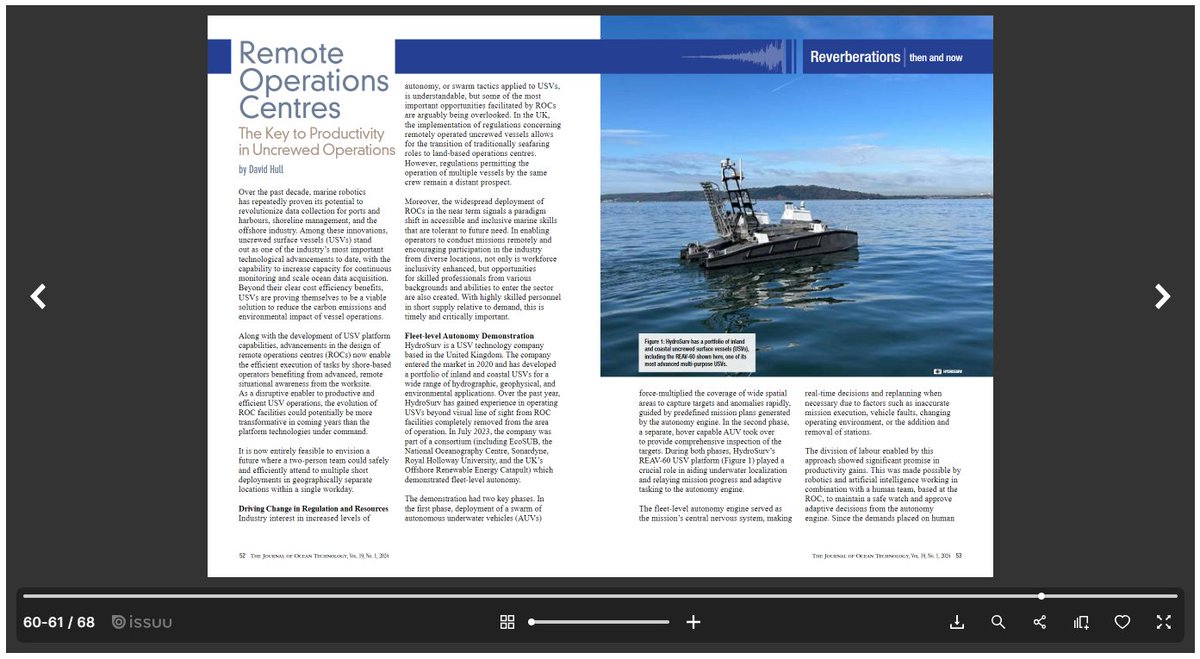 HydroSurv (@hsurv) on Twitter photo The latest issue of the <a href="/jotnfld/">Journal of Ocean Technology</a> is out, which focuses on Remote Operations Centres and features an article ✒️ by our CEO, David Hull. 📑 Read it online here: issuu.com/journaloceante… The latest issue of the <a href="/jotnfld/">Journal of Ocean Technology</a> is out, which focuses on Remote Operations Centres and features an article ✒️ by our CEO, David Hull. 📑 Read it online here: issuu.com/journaloceante…