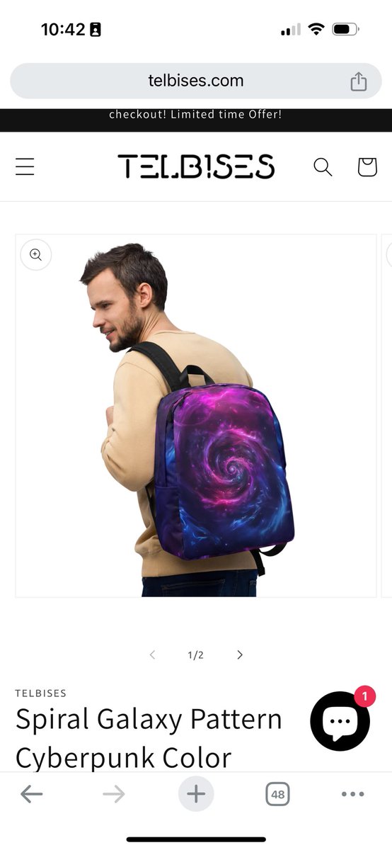 telbises's tweet photo. Checkout our new Spiral Galaxy backpack in Cyberpunk colours #scifi #cyberpunk #Telbises https://t.co/1HVKJCOez0