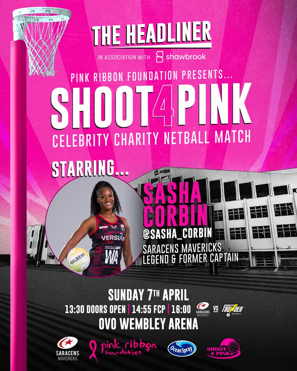 London Mavericks (@ldnmavericks) on Twitter photo She's back!! 😍
We couldn't be heading to <a href="/OVOArena/">OVO Arena Wembley</a> without the legendary <a href="/Sasha_Corbin/">Sasha Dacosta</a> in attendance!
Our former captain is 𝗰𝗼𝗻𝗳𝗶𝗿𝗺𝗲𝗱 for the <a href="/pinkribbonfound/">pinkribbonfoundation</a> #Shoot4Pink match next Sunday!
Join Sasha at Wembley! 👇
🎟️: bit.ly/46M699d
#BeAMaverick🖤❤️ She's back!! 😍
We couldn't be heading to <a href="/OVOArena/">OVO Arena Wembley</a> without the legendary <a href="/Sasha_Corbin/">Sasha Dacosta</a> in attendance!
Our former captain is 𝗰𝗼𝗻𝗳𝗶𝗿𝗺𝗲𝗱 for the <a href="/pinkribbonfound/">pinkribbonfoundation</a> #Shoot4Pink match next Sunday!
Join Sasha at Wembley! 👇
🎟️: bit.ly/46M699d
#BeAMaverick🖤❤️
