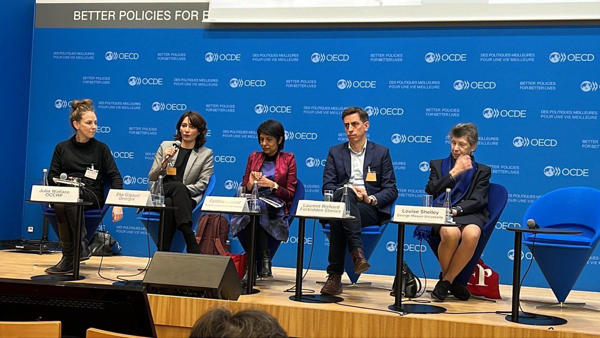 ekagigauri_'s tweet photo. Honored to discuss what to do to defend anti-corruption activists and journalists at #GACIF. Collective action is crucial in protecting these frontline defenders. Grateful to my esteemed colleagues and Prof. Louise Shelley for moderating. Thanks to CIPE for organizing this panel. https://t.co/iSPVA8lD7c