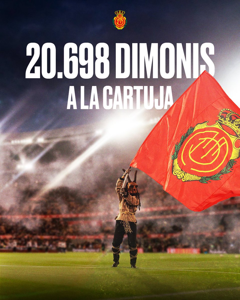 RCD_Mallorca's tweet photo. Mallorquinistes, hem fet història.

Gràcies per fer-ho possible. Serem 𝟐𝟎.𝟔𝟗𝟖 dimonis a La Cartuja! ❤️🖤

#SoldOut #OperaciónCartuja https://t.co/FvQ3My5fTq