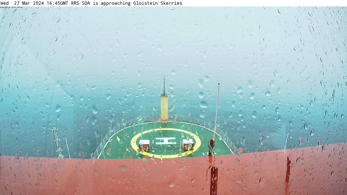 The RRS Sir David Attenborough webcam showing an interesting destination this afternoon