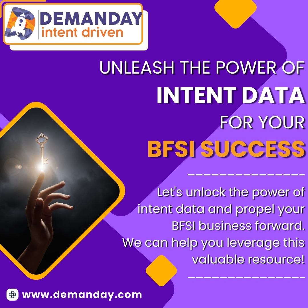 TMACode's tweet photo. Stop guessing what your customers need!
In BFSI, understanding your audience is key. 

#b2b #demanday #BFSI #Finance #Banking #Insurance #FinancialServices #IntentData #MarketingData #CustomerInsights #TargetedMarketing #MarketingAutomation #LeadGeneration #CustomerAcquisition https://t.co/FFwNnVOrRF