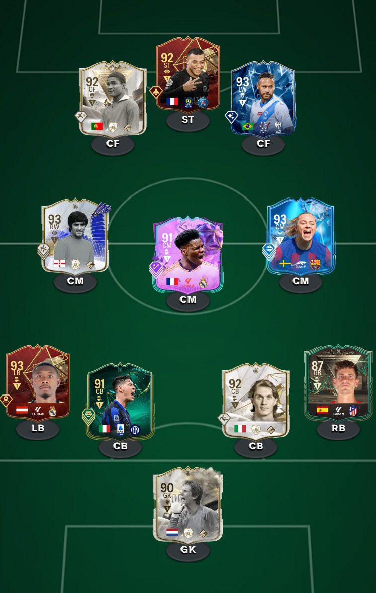 OLDGAME61529260's tweet photo. Welcome Tchouameni 🤩🤩🤩
I think my team is complete until Tots unless I pack something crazy 😜
Praying for an evolution I can put my Llorente into 🤞🏻🤞🏻🤞🏻
#eafc24 #firstowner https://t.co/d6QHzjD4Yn
