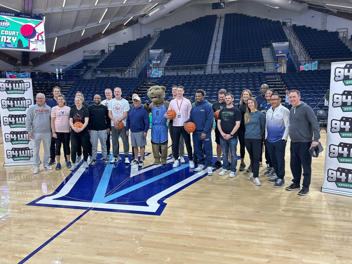 JClarkNBCS's tweet photo. Had a great time at Villanova this morning raising money for Coaches vs Cancer with the @SportsRadioWIP free throw challenge. Great to see a lot of people from the Philly sports community supporting this 🏀 https://t.co/joLw41fka7
