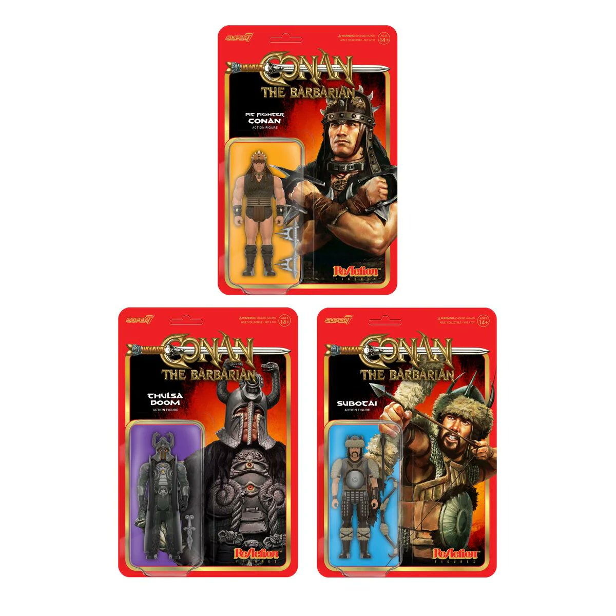 HeroesToys's tweet photo. NEW Conan the Barbarian ReAction Figures Wave 1
Thulsa Doom, Pit Fighter Conan & Subotai. Avaialabe to pre-order now! #ConanTheBarbarian #ReActionFigures #LongLiveRetro
https://t.co/PhzY6Zlbyv https://t.co/lFKwbLOPmV
