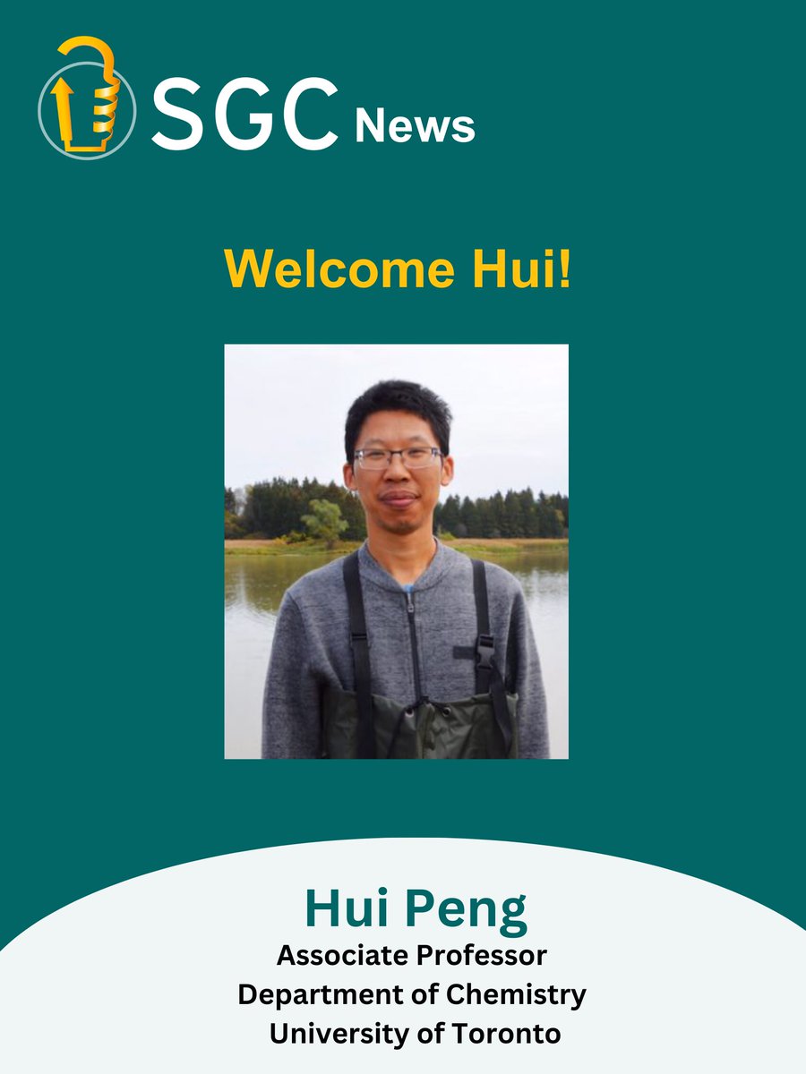 We are thrilled to welcome Hui Peng to lead the development and scaling of the ASMS screening platform. This appointment will enable SGC at @uoftmedicine to establish itself as one of the few academic research hubs worldwide with ASMS screening capacity. thesgc.org/news/toronto/s…