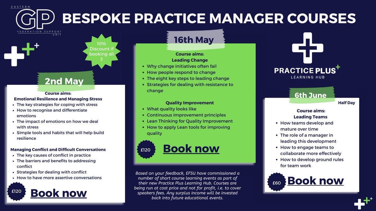 EasternGp's tweet photo. We are pleased to announce 3 upcoming events especially for Practice Managers in the Eastern FSU area. These are some of the first events from our new Practice Plus Learning Hub. For more info and to book https://t.co/hFXsmwO4Uo https://t.co/EcWyf8OvR4