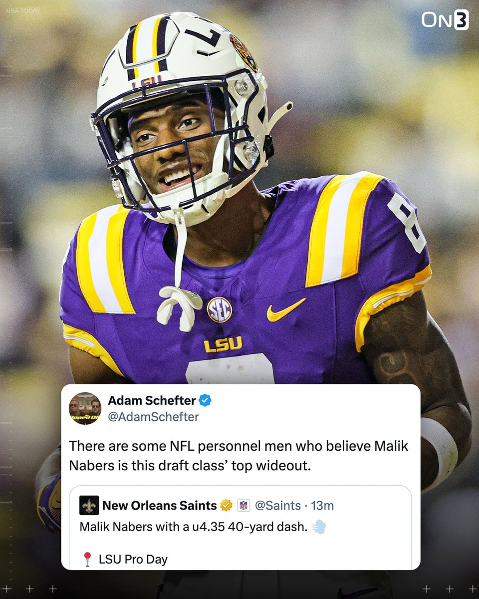 On3's tweet photo. Malik Nabers WR1? 🤔

(via @AdamSchefter) 

https://t.co/0ph18mFR0k https://t.co/8VgJMCbwRk