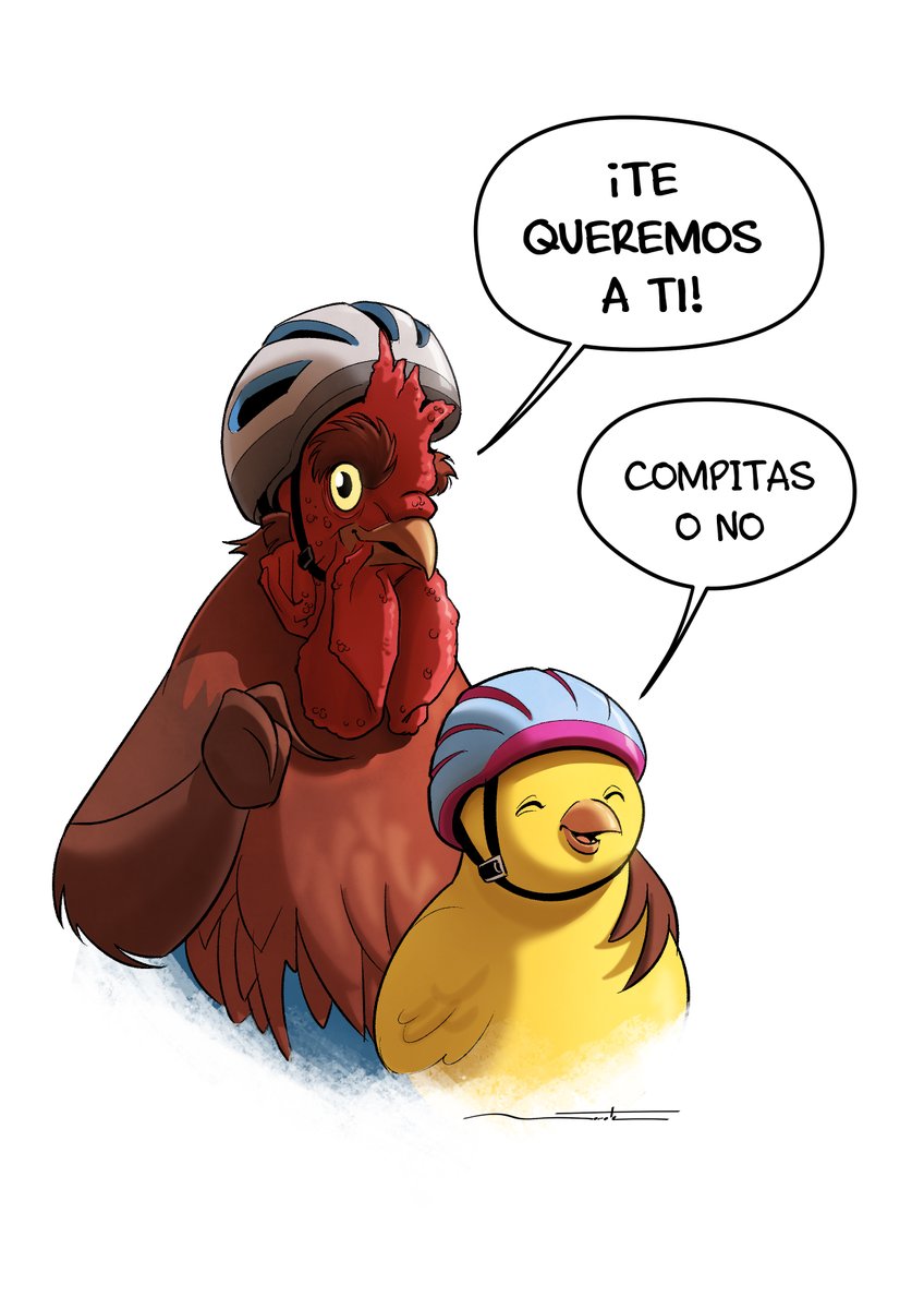 cmorotecomic's tweet photo. Un dibujico que hice para la captación de socios de la Federación Ciclismo Región de Murcia

Como lo del tío Sam, pero con gallo. Y pollo. Y casco, claro, por su seguridad.
#comicart #comicartist #iwantyou #digitalartist #digitaldrawing #chicken https://t.co/UtzIsDEDpO