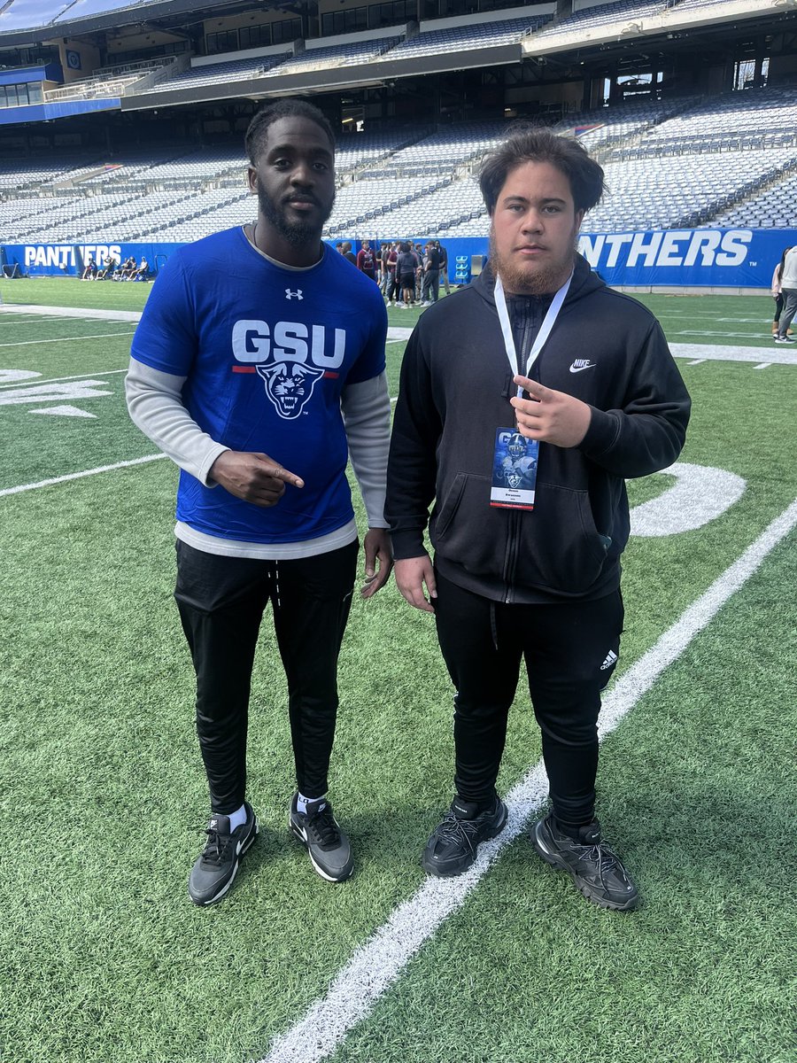 ocean_swanson's tweet photo. I want to say thank you to Georgia State University coaches and staff for having me this afternoon. The opportunity to see and learn, I'm thankful for this opportunity. #GoPanthers @IvoryDurham2  @Coach_heals @DellMcGee @Jttaylor_44 @CoachStoneO @larryblustein https://t.co/o9ixCH54Kf