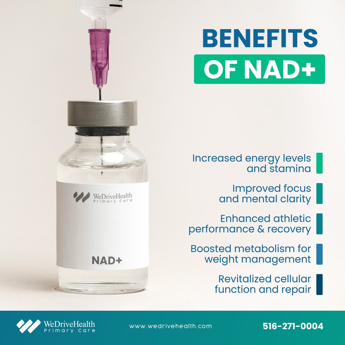 WeDriveHealth's tweet photo. Explore the science-backed benefits of NAD+ for your health.

#WednesdayWisdom #HealthCare https://t.co/p0ldOAwl6H