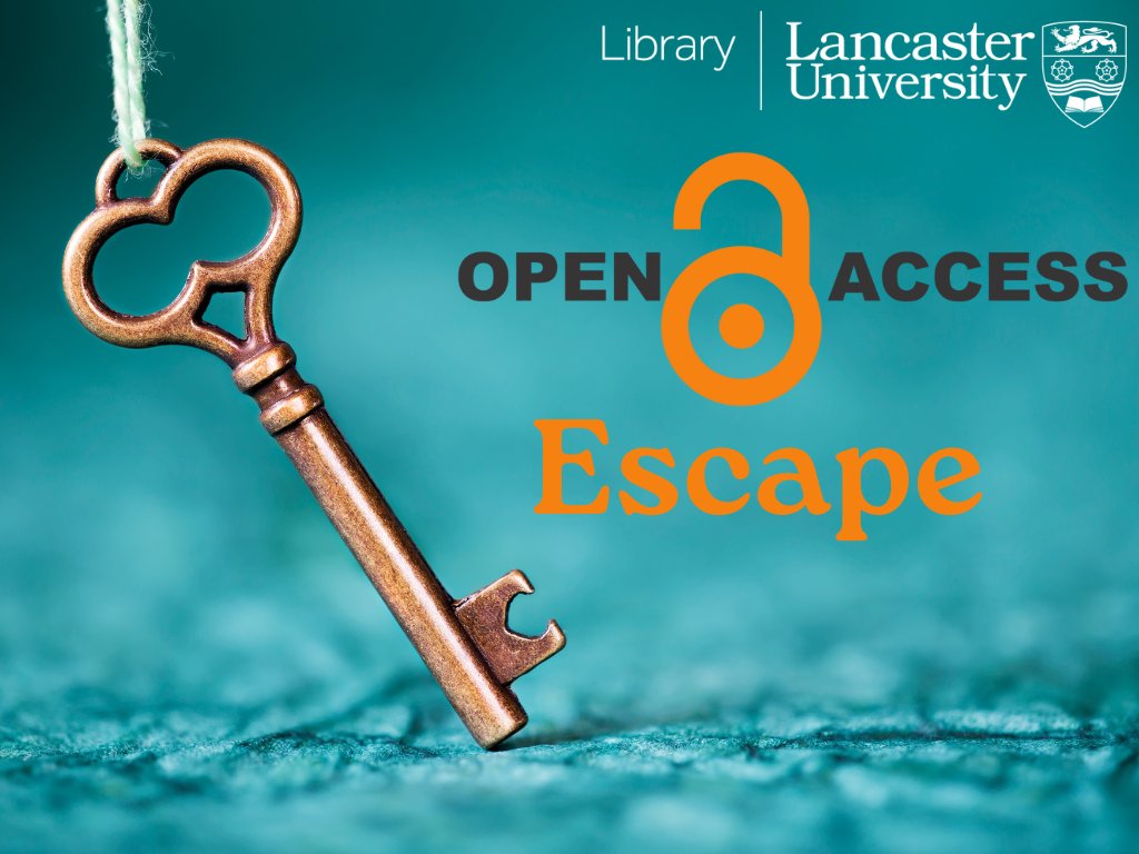 An “escape room in a box”, with different types of puzzles and a gamemaster to give some clues if you get stuck! Try and solve tricky puzzles against the clock while learning about what open access is! Suitable for all - join our @LancasterUni library team and have go! 🔐
