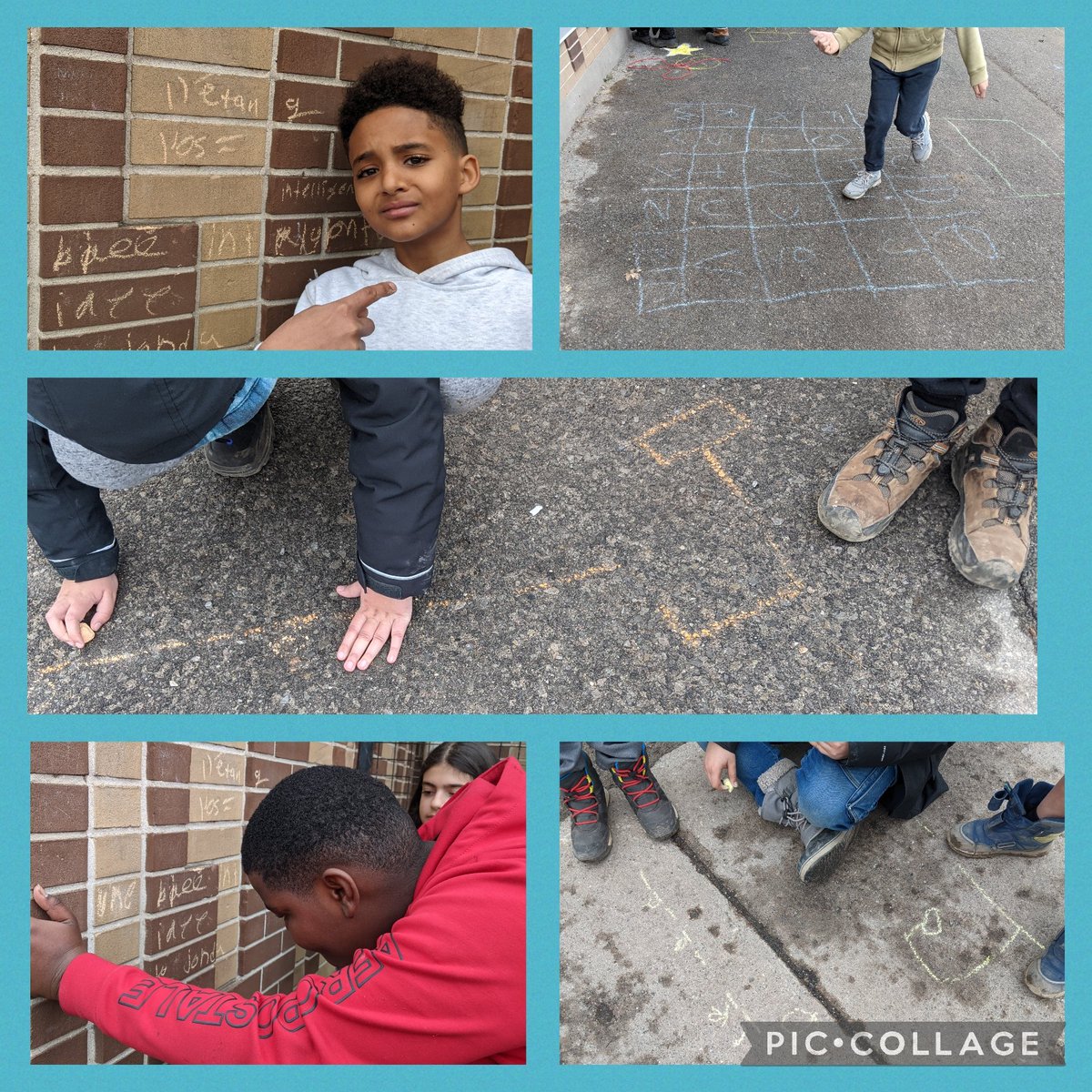 FrancaisMimi's tweet photo. On pratiquait les mots pour la dictée demain en 5-6 @StGeorgeOCSB avec de la craie 🖍️ et on s'amusait! @ocsbBonjour #tuescapable https://t.co/IEhkIZDnwA