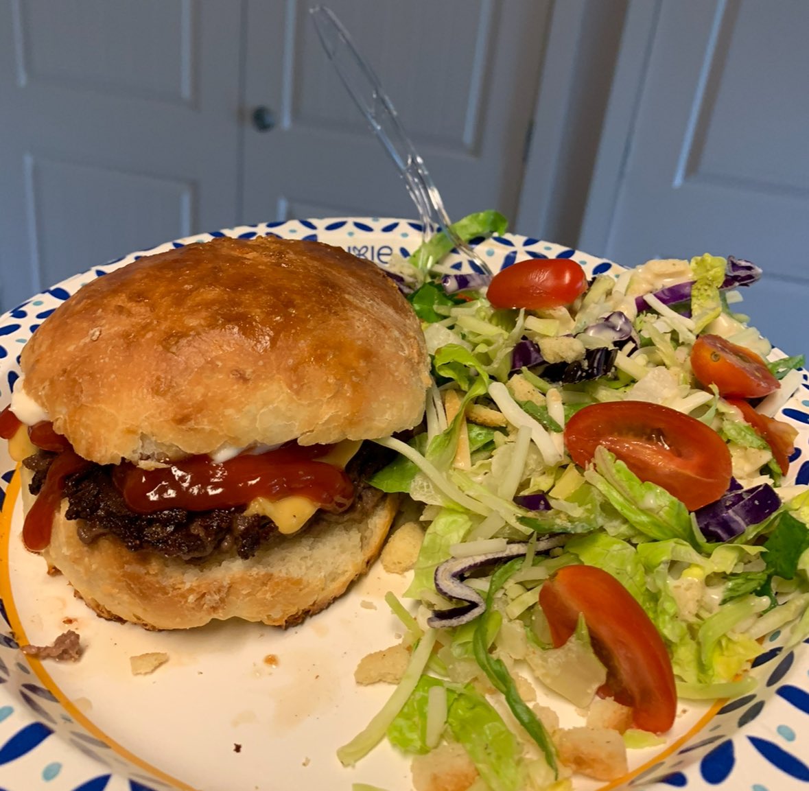 AmandaKea10's tweet photo. Now this is a trend I can get behind : 
- sub from a place in Wisconsin I got at a photoshoot for work? 
-Tudors Golden Eagle Biscuit (cheese, Canadian bacon, egg, hashbrown) 
- Cam's Ham ham sandwich 
- Burger from when I tried to make homemade burger buns during Covid https://t.co/6pU42Bpk8q