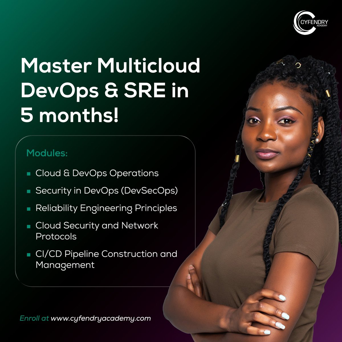 CyfendryAcademy's tweet image. Beyond the bootcamp, you will also gain access to our mentorship program and join a thriving community that’s just as passionate about cloud computing as you are.
Enroll now at cyfendryacademy.com
#Bootcamp #CloudComputingbootcamp #DevopsBootcamp #CyfendryAcademy