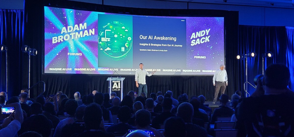 🚀 'Seeing ChatGPT ace an AP biology exam...' Bill Gates captures the awe of our AI evolution at #ImagineAILive24. It's a new tech era! #ChatGPT #Innovation #BillGates