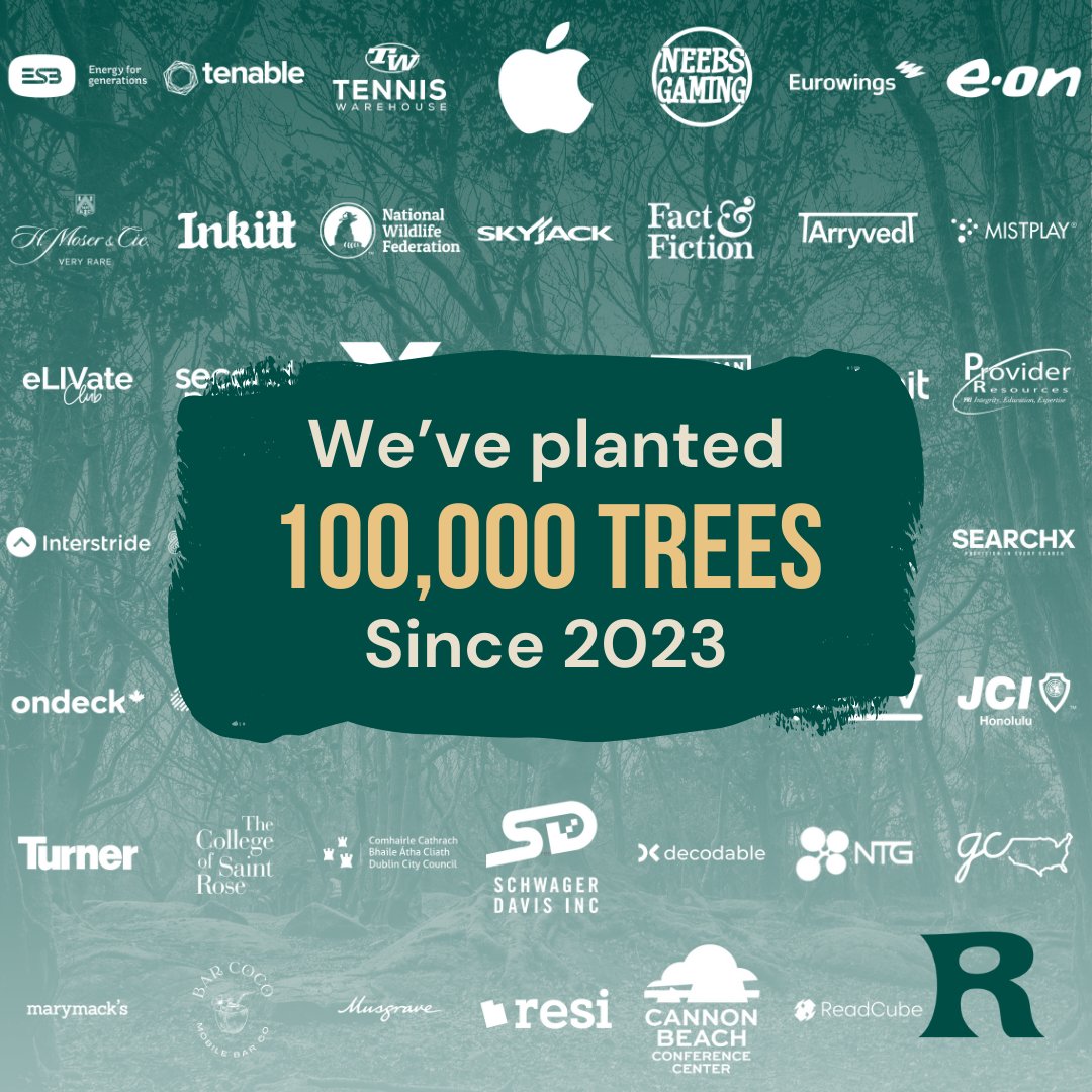 Huge news! We are proud to announce that we've planted 100,000 trees with our new tree planting partners <a href="/treenation/">Tree-Nation</a> - this would not have been possible without the support of our wonderful clients this year! For every product we make, we plant a tree on your behalf