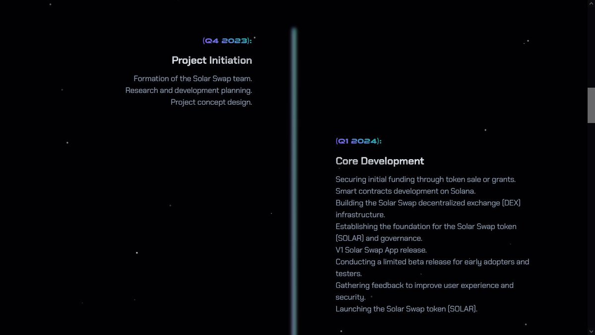 0xTEJIRI's tweet photo. 🌞ROADMAP
@SolarSwapDEX has plans for future growth & development.
They have drafted a detailed roadmap that shows how it started & how they intend to build the ecosystem.
Make sure to visit & use #SolarSwap DEX:
https://t.co/DTcQsreZJa
Below is the roadmap⭛⭛⭛