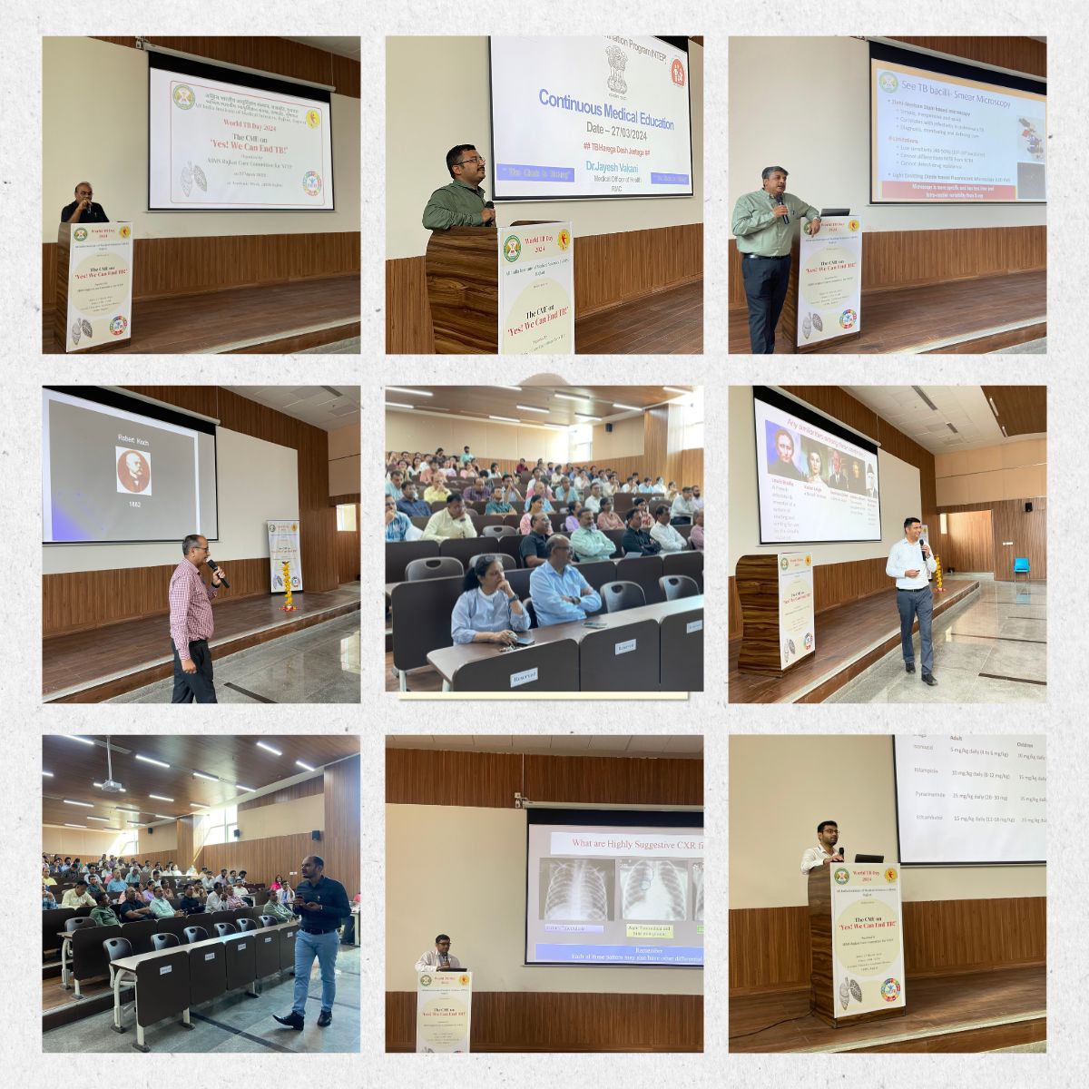 aiimsrajkot's tweet photo. To commemorate #WorldTBDay2024 a CME 'Yes! We Can End TB!'was organized under visionary leadership of ED Dr(Col) CDS Katoch.Faculty of AIIMS shared insights on TB care, spanning global analysis,recent advancements,screening, diagnostics & treatment modalities #TBharegaDeshJeetega https://t.co/yKqU4NgFzU