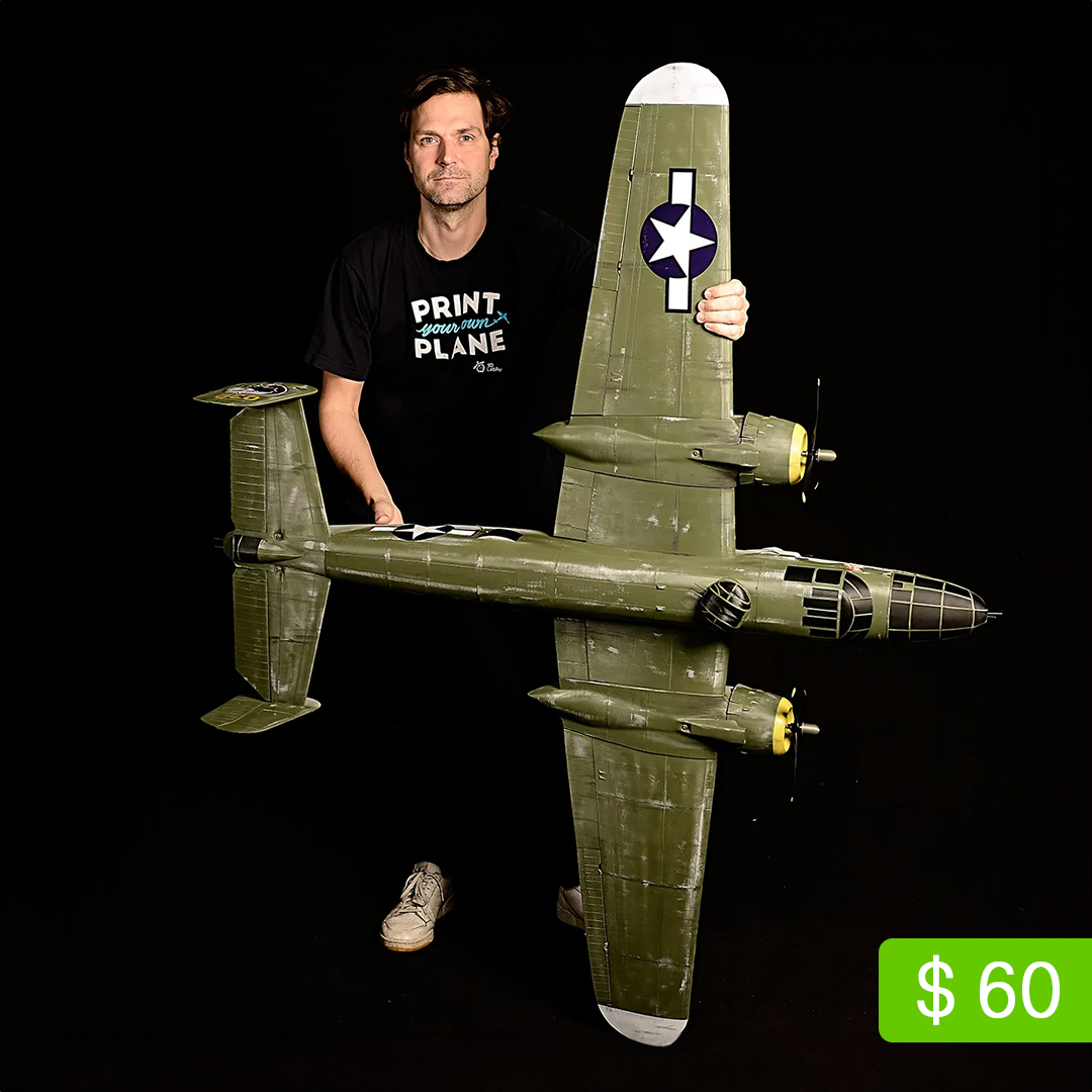 Got some free time this Easter? 🐣 Dive into a new huge project with the North American B-25J Mitchell from the designers from 3DLabPrint. 🛩️ After 3D printing, simply add a brushless motor, ESC, servos, and a radio system to take to the skies. 🛫✨ printables.com/model/677485-n…