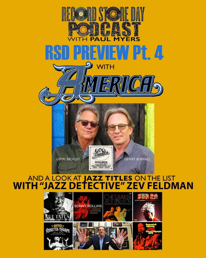 Gerry Beckley and Dewey Bunnell of America joined Paul Myers on the Record Store Day podcast to talk about the upcoming RSD Exclusive Release 'America: Live From The Hollywood Bowl 1975' available on April 20th. 🎧 Listen here: bit.ly/RSDPODCAST