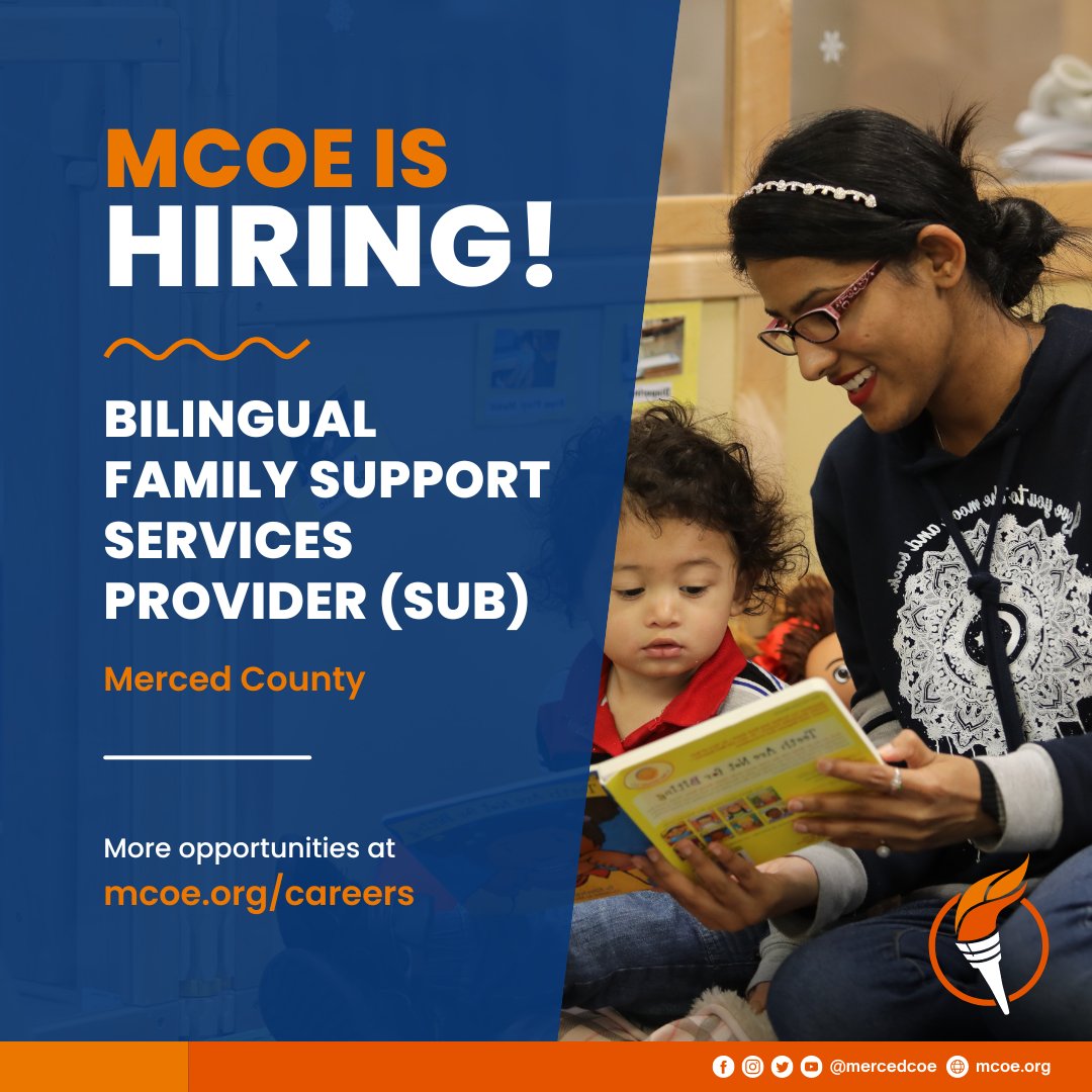 📢 Job Announcement: Substitute Bilingual Family Support Services Provider Location: Merced County 👉 Apply here: edjoin.org/Home/JobPostin… #MercedCOE #MercedCounty #MercedJobs
