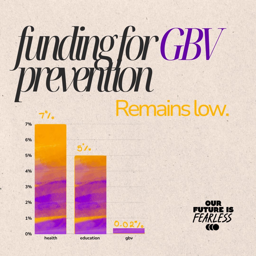 Funding for GBV prevention often falls short compared to other areas. While we value investment across sectors, addressing this disparity is crucial. We're not advocating for less support elsewhere, but for equitable funding. Sign our letter here: buff.ly/3vrUBdS