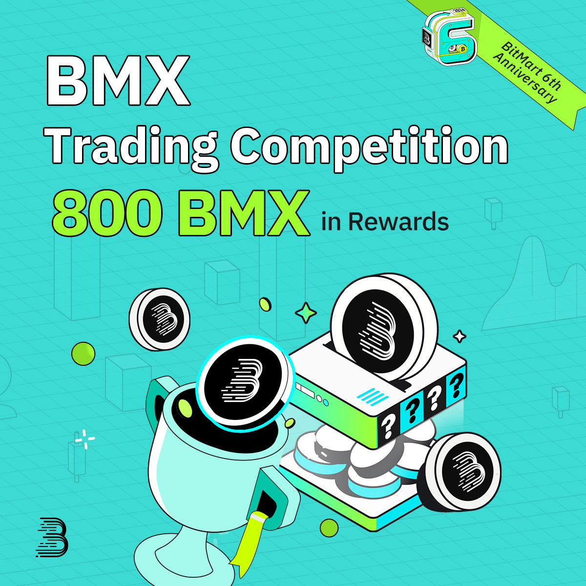 BitMartExchange's tweet photo. Get ready to trade your way to win BIG! 💰
Join our #BMX Trading Competition and seize your chance to share 800 $BMX! 🏆
1️⃣Follow us, RT, @ 3 frds
2️⃣Trade BMX: https://t.co/7k2OYG4val
3️⃣Fill: https://t.co/DOLH8D7Zcz
#BitMart6thAnniversary #BitMart #BitSmarter https://t.co/h9aIvHv5we