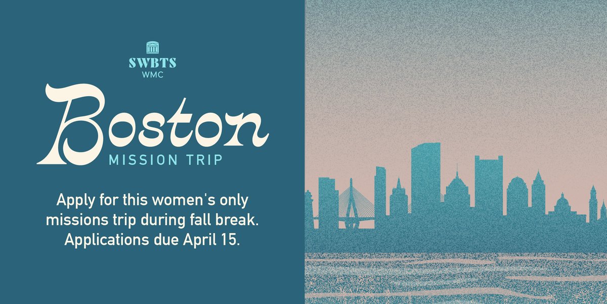 SWBTSwmc's tweet image. Are you interested in serving alongside other women over fall break? Make sure to get your application in by April 15th! swbts.edu/forms/mission-…