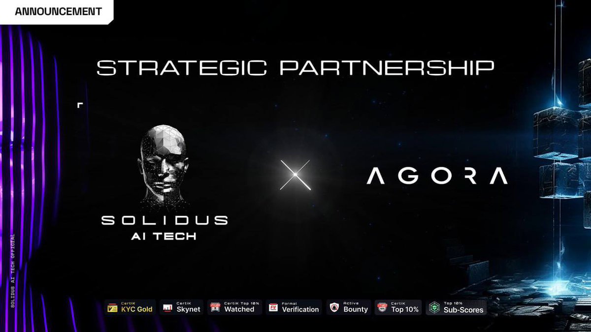 📣 Partnership Announcement: 
AITECH x AgoraDEX! 

🤝 We're thrilled to announce our partnership with AgoraDEX, an AI-Driven Gaming Hub. AgoraDEX’s platform enables seamless trading across multiple chains with an AI liquidity optimizer, ensuring low slippage and higher rewards