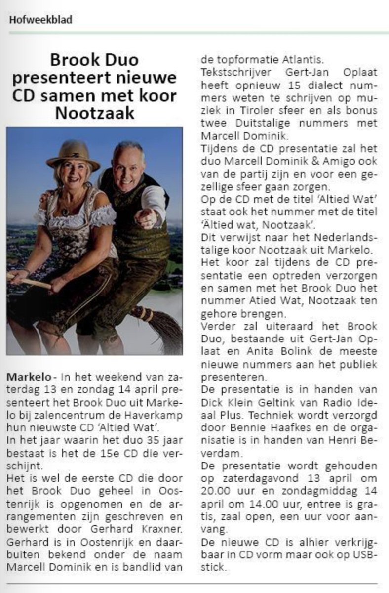 GOplaat's tweet photo. #brookduo #nooTzaak #dominik #volksmuziek #platteland #oktoberfest #haverkamp #markelo https://t.co/WLMzGc0Q2R