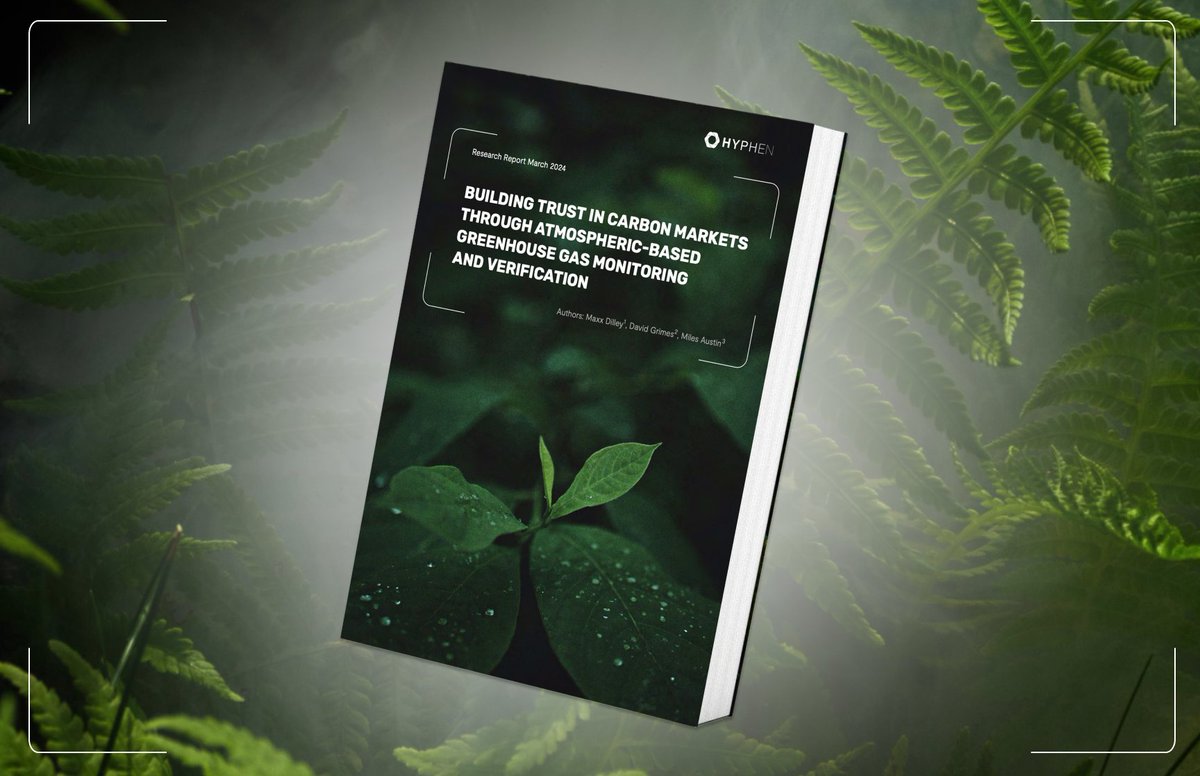 We're excited to announce <a href="/HYPHEN_AG/">HYPHEN</a>'s new #ReFi paper, documenting how atmospheric-based GHG monitoring can revolutionize #carbonmarkets and contribute to achieving #ParisAgreement goals via the @Hedera Guardian 👇

hyphen.earth/post/researchp…
