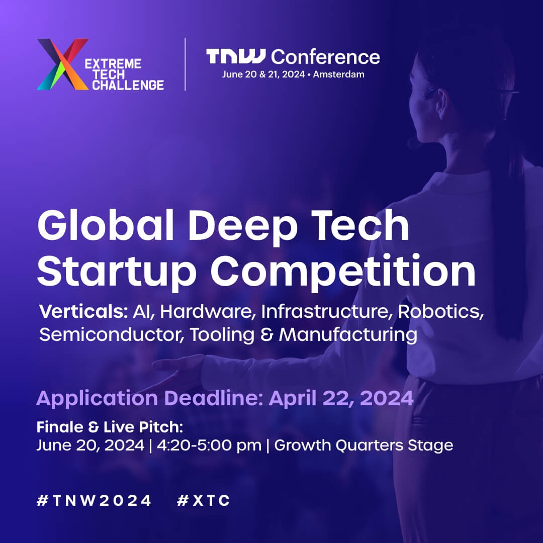 💡TNW & XTC bring the most revolutionary #startups at Europe's largest DeepTech Startup Competition at @thenextwebConference June 20. Pitch directly to #investors! Apply by April 22 bit.ly/4afHafU #AI #semicon #hardware #Robotics #manufacturing #infrastructure #VCS