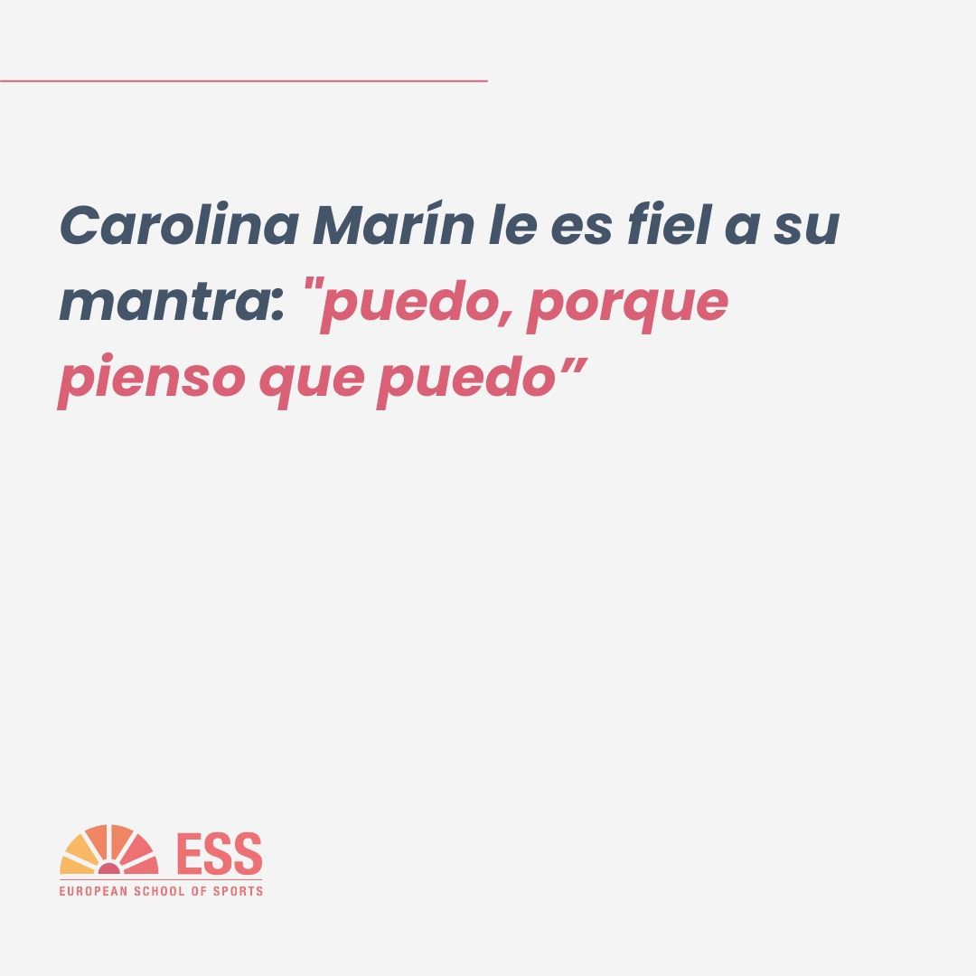 ess_school's tweet photo. Carolina Marín le es fiel a su mantra: "puedo, porque pienso que puedo”.

#BecomeESS #carolinamarin #badminton #sportsacademy #ess #estudios #highperformanceacademy https://t.co/uJ0VwKFyW9
