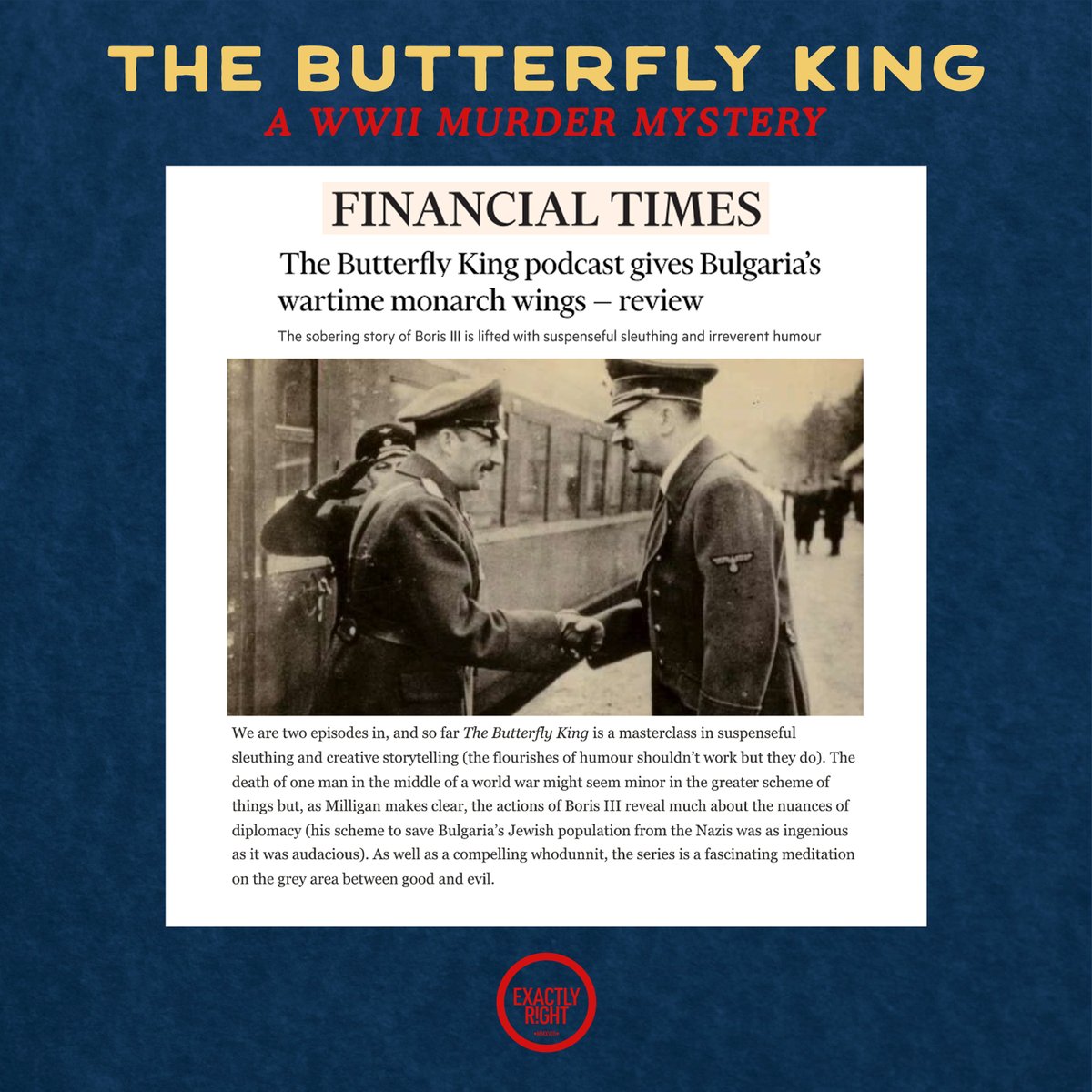 Thank you to @FT and @FionaSturges for this lovely review of The Butterfly King! Have you listened yet? ft.com/content/610dc9…