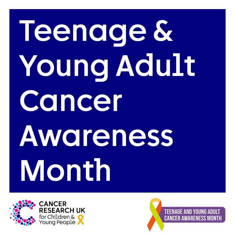 CR_UK's tweet photo. This April marks the second Teenage &amp; Young Adult Cancer Awareness Month – an opportunity for charities and the young people we support to come together and raise awareness of the unique challenges that teenagers and young adults with cancer face 💛 #CRUKYoungPeople